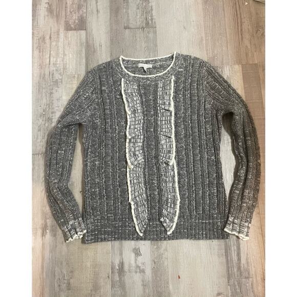 Eri + Ali Sweaters - Eri + Ali by Anthropologie Preston ruffle sweater size Large